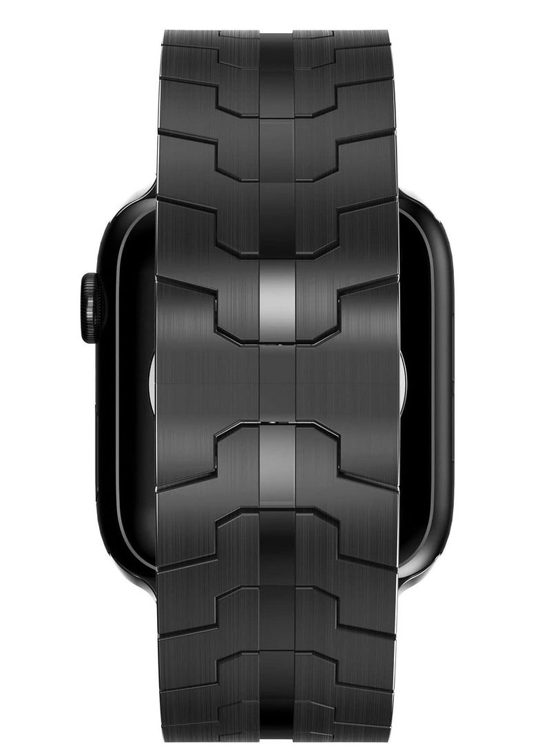 ELTRAZONE Stainless Steel Strap for iWatch 49mm 46mm 45mm 44mm 42mm – Black Replacement Band for Apple Watch Ultra 3 | Ultra 2 | Ultra | Series 10 9 8 7 SE 6 5 4 3 2 1 – Durable, Sleek, and Adjustable - Image 3