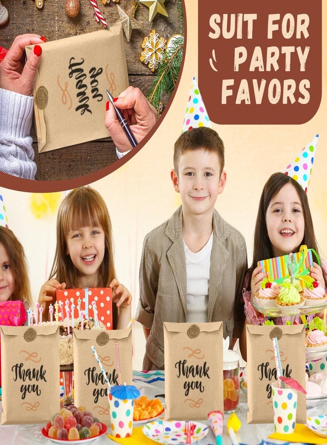 Eersida 500 Pcs Kraft Paper Treat Bags Mini Paper Small Flat Favor Silverware Party Favor Envelopes Merchandise Bags for Snack Cookie Popcorn Candy Sandwich Gift - Image 5