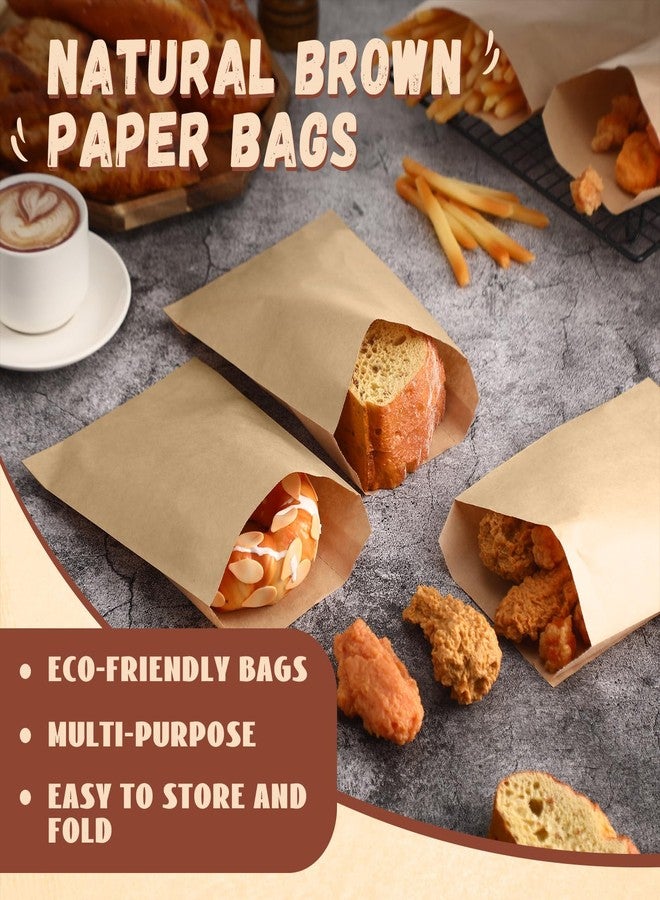Eersida 500 Pcs Kraft Paper Treat Bags Mini Paper Small Flat Favor Silverware Party Favor Envelopes Merchandise Bags for Snack Cookie Popcorn Candy Sandwich Gift - Image 3
