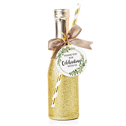 None/Brand Thank You for Celebrating with Us Tags, Thank You Tags for Wedding Favors, Bridal Showers, Birthdays, Parties and Baby Showers, Thank You Gift Tags with String, 2 Inches, 50 Count., Green - Image 5