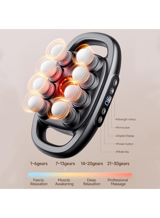 Bukela Massage Gun, Deep Tissue Muscle Massager 8 Head Foot Back Handheld Fascia Massager - Image 5