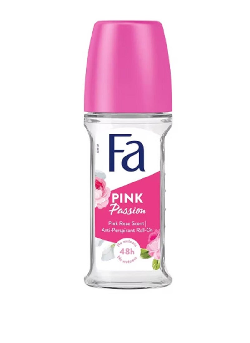 Fa Pink Passion Rose Scent Anti-Perspirant Roll-On 50ml 