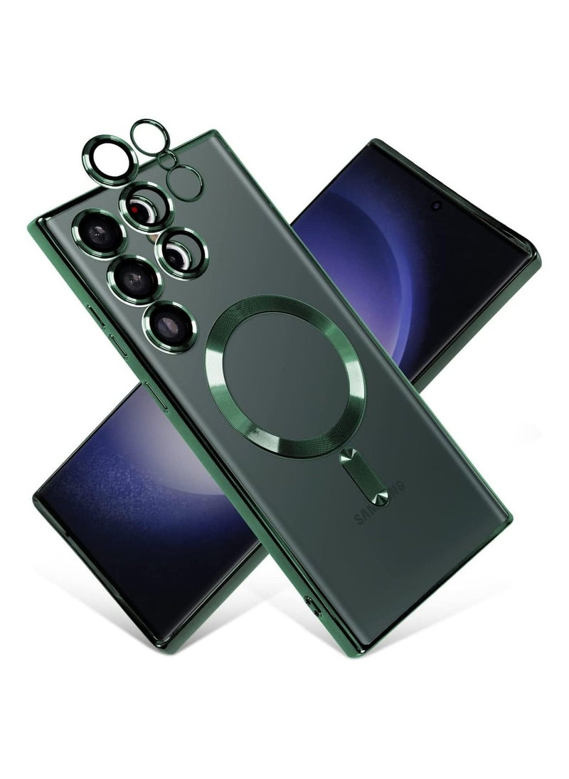 راكسوم حالة واضحة مغناطيسية لـ Samsung Galaxy S23 Ultra مع حامي عدسة الكاميرا Magsafe متوافقة - Image 1