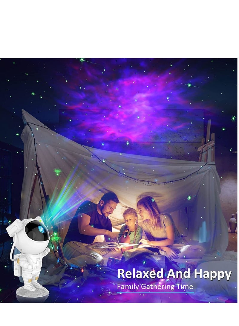 Kids Star Projector Night Light with Timer, Remote Control and 360DegreeAdjustable Design, Astronaut Nebula Galaxy for Children Adults Baby Bedroom, Study Room Game White  - Image 2