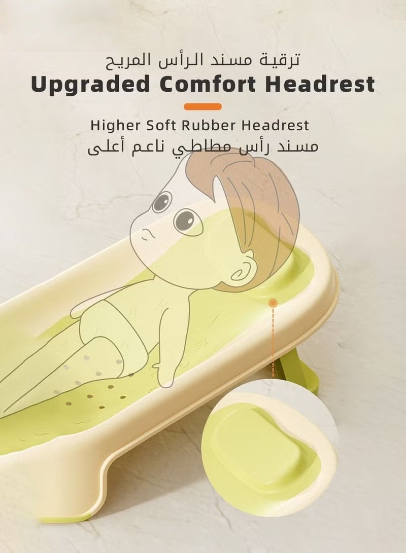 هوكور 7 جهاز كمبيوتر شخصي كرسي الحمام الرضع حمام الدعم مع غسيل الشعر شامبو كوب + فرشاة + 4 بطات للولادة الجديدة إلى الطفل الصغير استخدام في الحوض أو حوض الاستحمام - Image 4