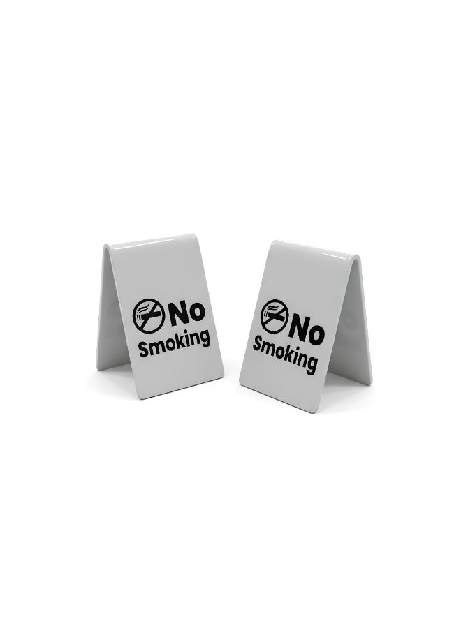 Arab Land Solutions Acrylic No Smoking Table Signs (2-Pack) - Image 1