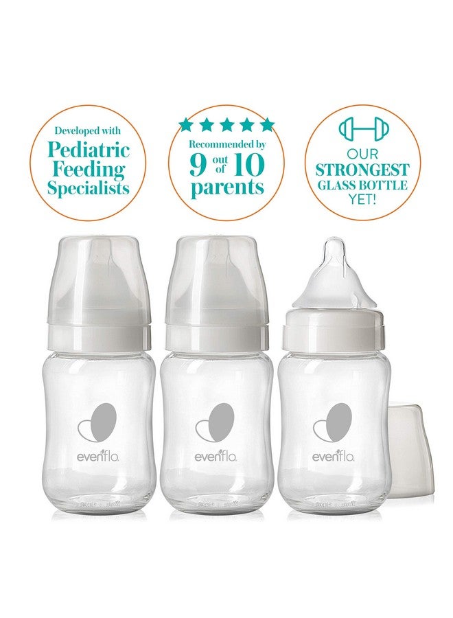 Evenflo Feeding Balance + Wide Neck Glass Bottles - 6oz 3 Pack - Image 2