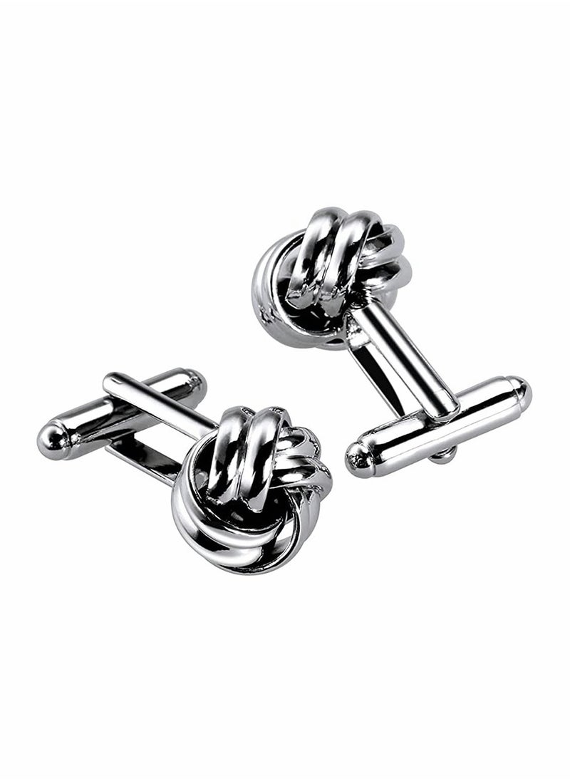 SYOSI - Men's Cufflinks, Cuff Links for Men, 5 Pairs Stainless Steel Classic Tone Cufflinks, Black Striped Cuff Links, Shirt Suit Cufflinks - Image 1
