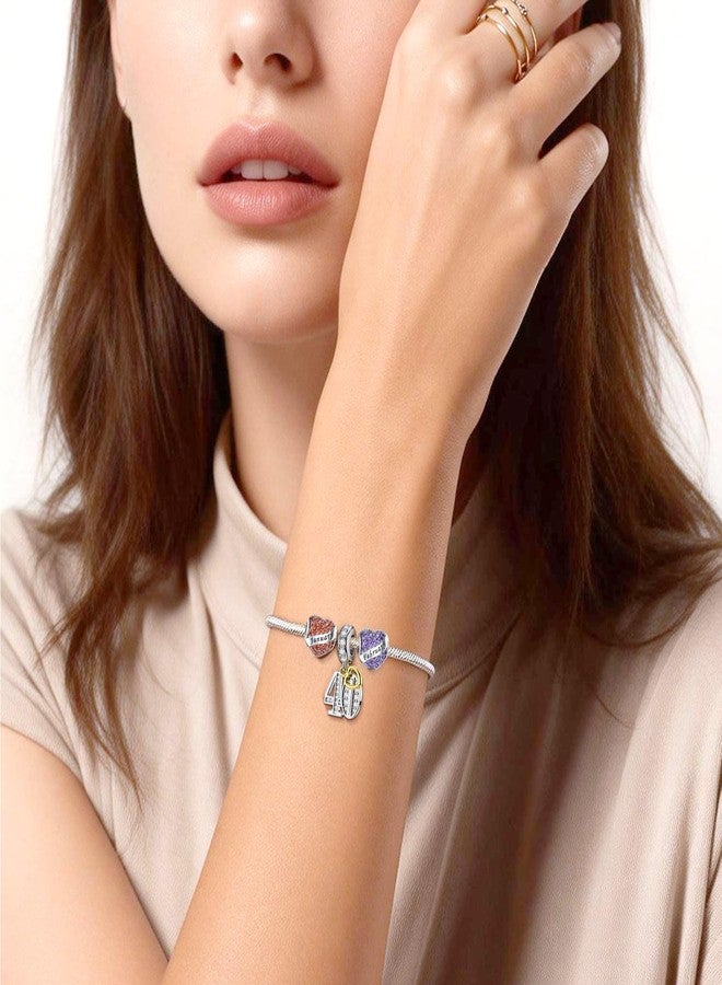 DALARAN تعليقات دالاران لحجر بخت شهر يناير لأساور باندورا، خرزة قلب من الفضة الإسترلينية، تعليقات عيد ميلاد سعيد للأساور والقلائد - Image 4