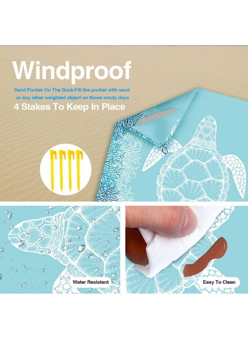 INFLUX Beach Blanket Sandproof Large Beach Mat 79x 83 4-6 Adults Oversized Lightweight Sand Free Beach Mat Waterproof Beach Blanket Portable Outdoor Camping Blankets for Travel, Camping, Hiking - Image 4