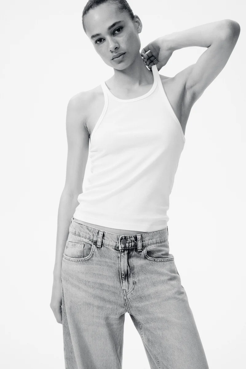 H&M  Barrel Regular Waist Jeans for Women | Best Price UAE