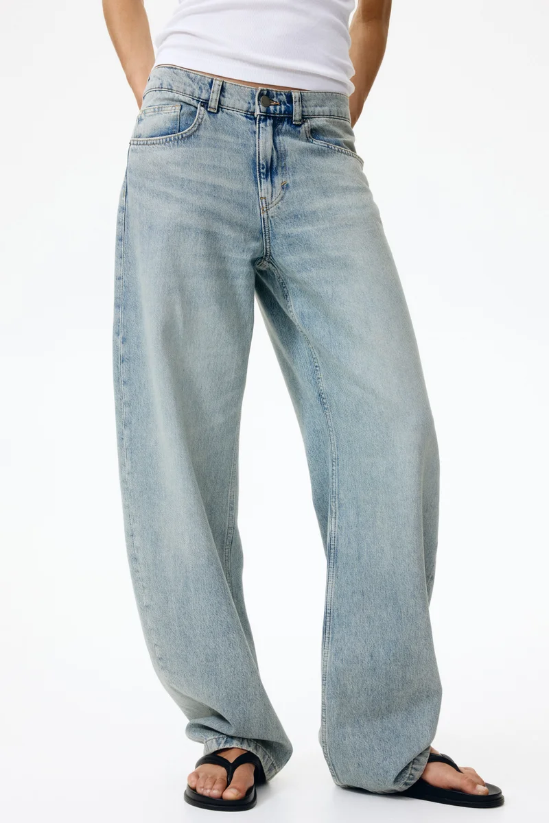 H&M  Barrel Regular Waist Jeans for Women | Best Price UAE