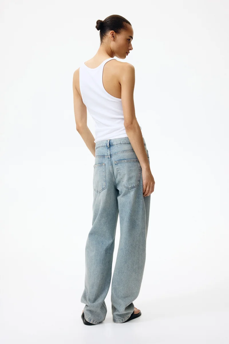 H&M  Barrel Regular Waist Jeans for Women | Best Price UAE