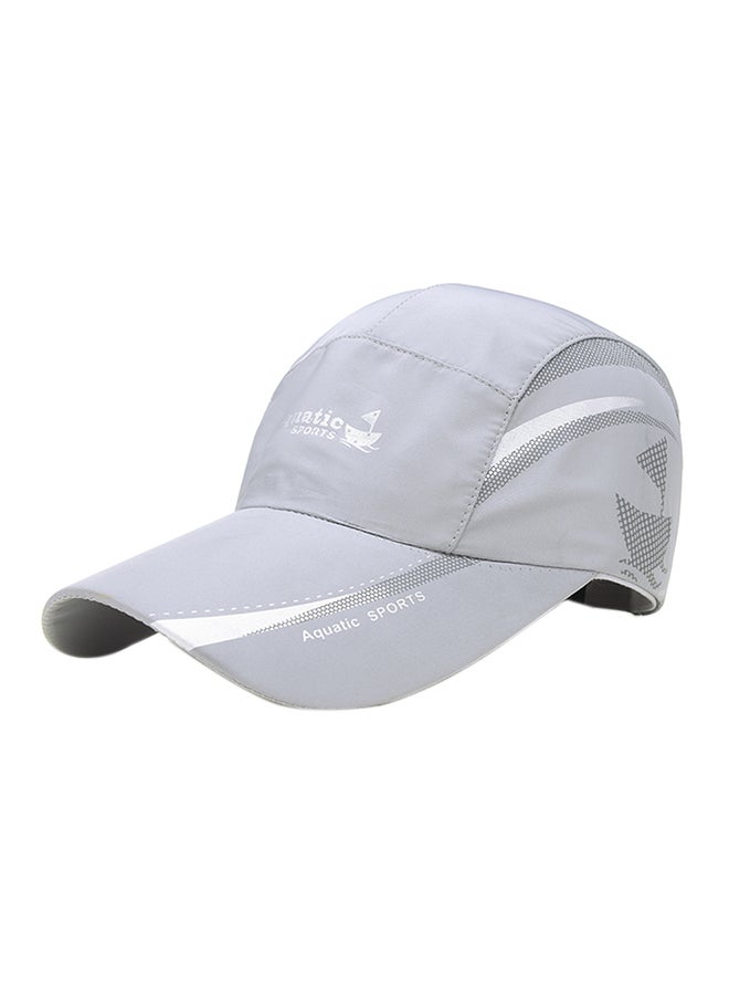 Embroidered Cricket Cap Grey