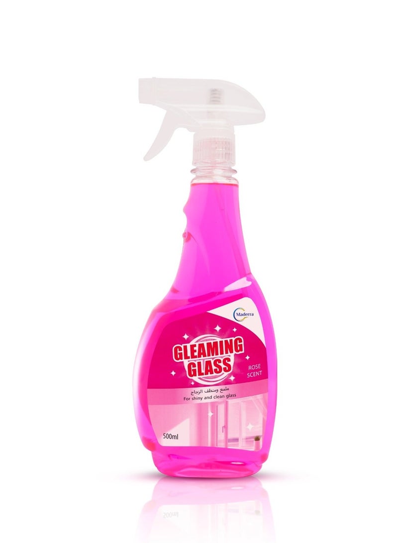 Maderra Gleaming Glass Cleaner with Rose Scent and Streak-Free Formula, 500ml - Image 2