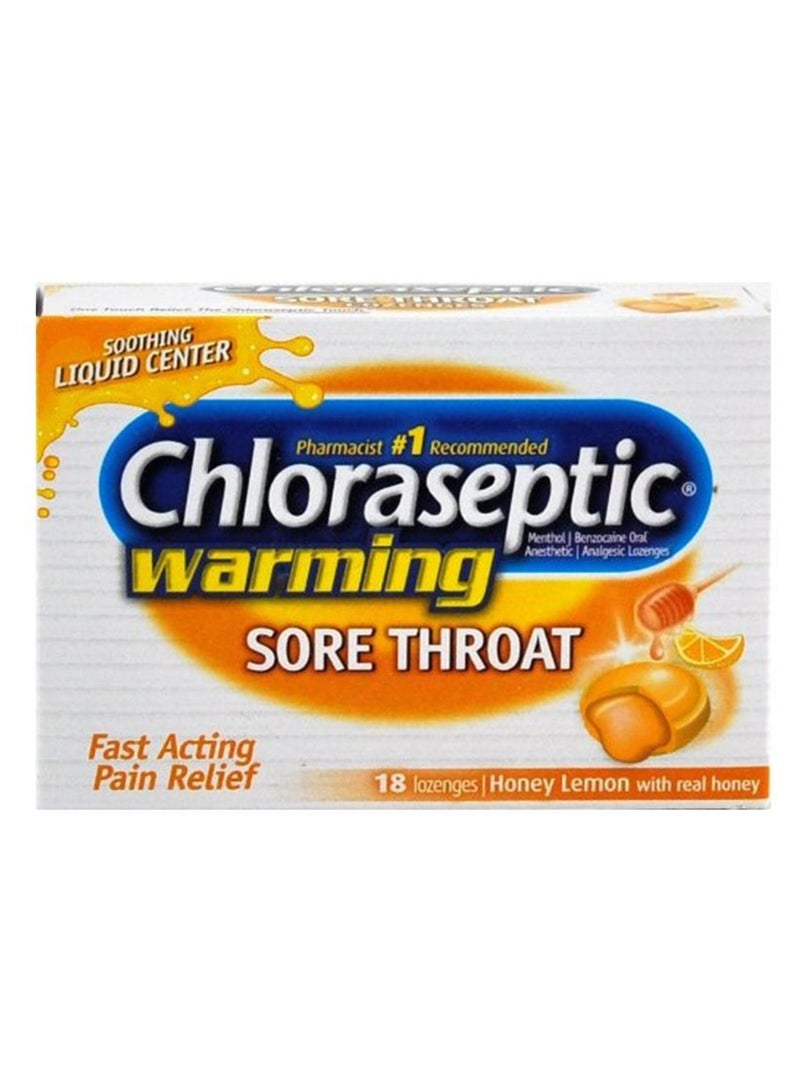 Chloraseptic Warming Honey And Lemon Lozenges 18'S