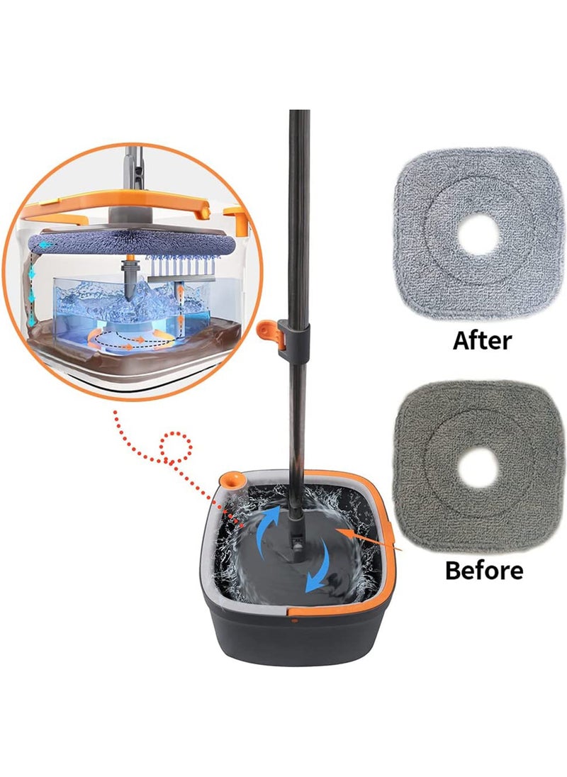 Spin Mop and Bucket Set with Self Separation Dirty and Clean Water System Self Wringing 360° Rotating Square MSpin Mop and Bucket Set with Self Separation Dirty and Clean Water System Self Wringing 36