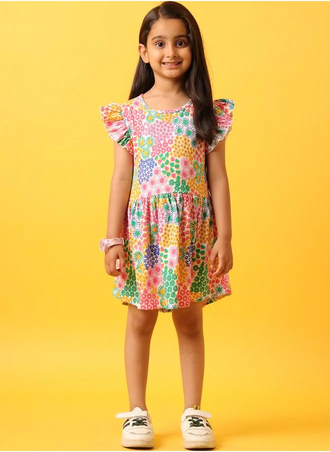 Anthrilo Flower Print Casual Dress by Styli