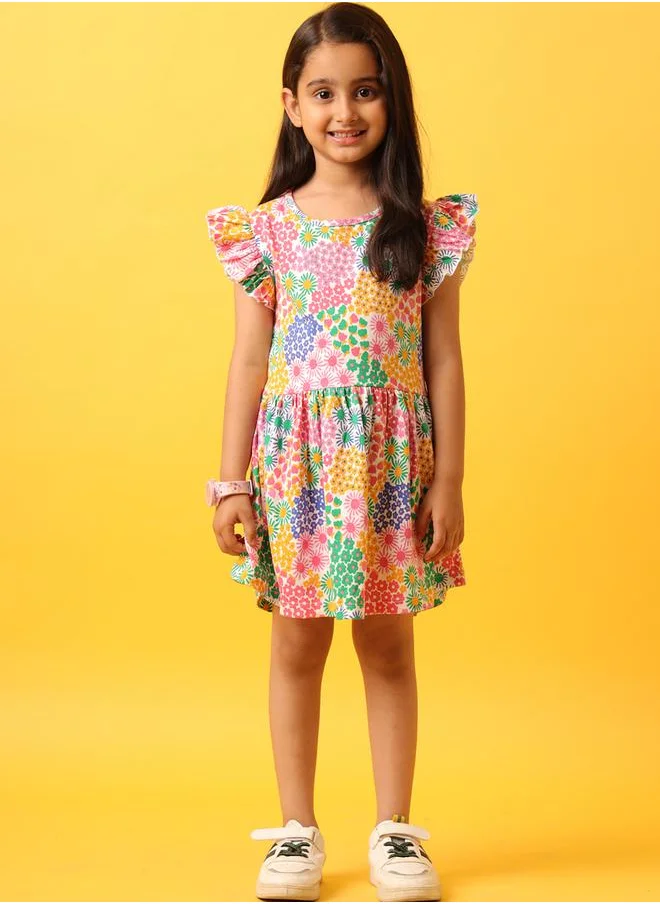 Anthrilo Flower Print Casual Dress by Styli