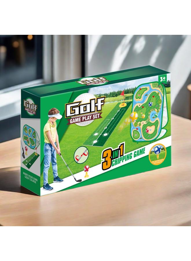 الأزرق جي دبليو <المبيعات الساخنة للتجارة الخارجية> ألعاب مستهدفة لممارسة الجولف للأطفال في الهواء الطلق بين الوالدين والطفل رمي مجموعات الكرات اللاصقة - Image 2