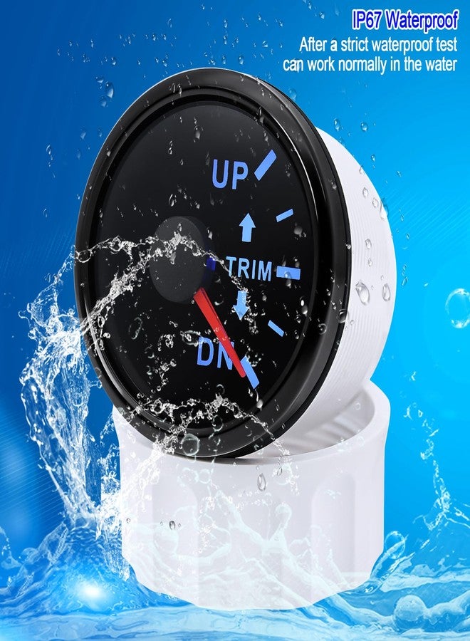 ARTILAURA Trim Gauge Meter 0-190ohms 7 Color UP-DN in Outboard Engine 52mm 2-1/6"for Yacht Boat Marine（Black） - Image 3