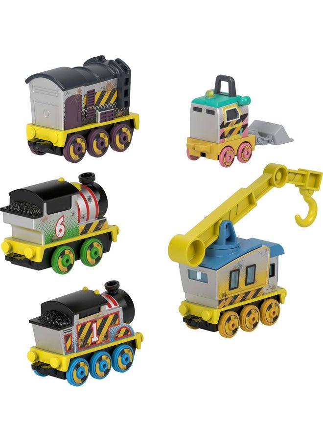 THOMAS & FRIENDS Thomas & Friends Diecast Vehicle Set Construction Crew 5 Push-Along Toy Train Engines for Preschool Kids Ages 3+ Years  - Image 5