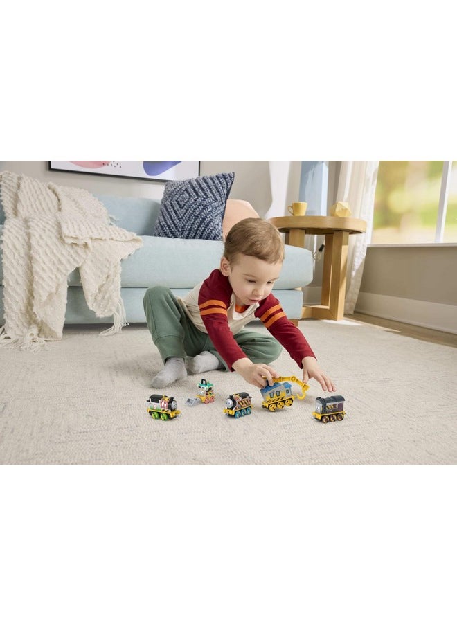 THOMAS & FRIENDS Thomas & Friends Diecast Vehicle Set Construction Crew 5 Push-Along Toy Train Engines for Preschool Kids Ages 3+ Years  - Image 2