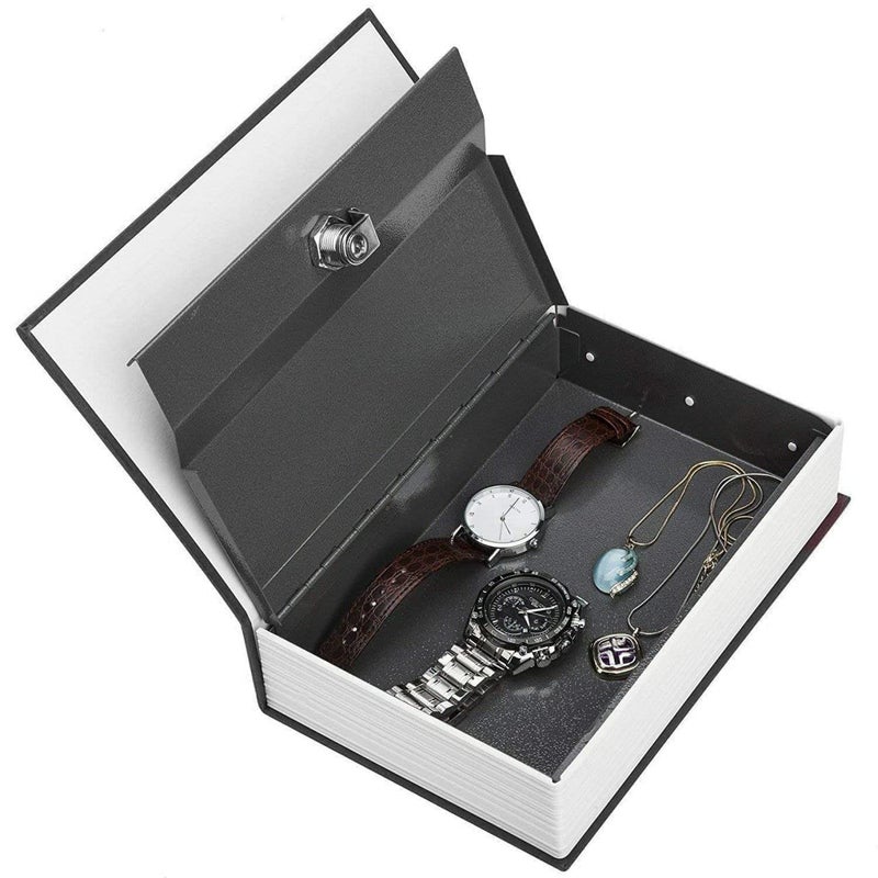 SYGNIUS Metal Book Safe Locker for Hiding Cash Jewellery Passport and other Valuables Portable Hidden Dictionary Secret Book Safe with 2 Keys for Office Home Small - Image 4
