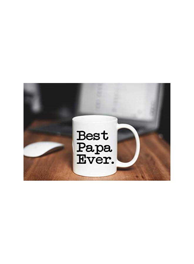 S-TOP Best Papa Ever Coffee Mug - Best Dad Fathers Day Cup For Dads - Large For Grandpa From Son Or Daughter - Cool Bday Present For a Father - Novelty Cup Gag Mugs - Image 5