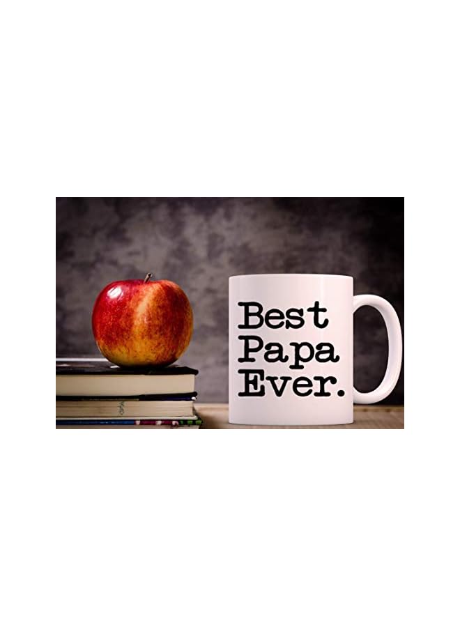 S-TOP Best Papa Ever Coffee Mug - Best Dad Fathers Day Cup For Dads - Large For Grandpa From Son Or Daughter - Cool Bday Present For a Father - Novelty Cup Gag Mugs - Image 2