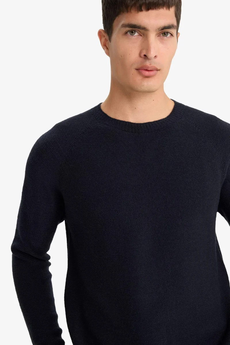 Defacto  Standard Fit Crew Neck Knitwear Pullover for Men | Best Price UAE