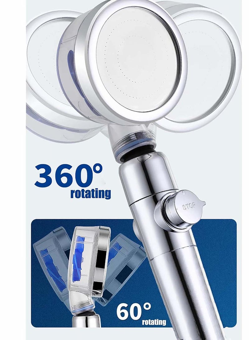 Zikra High Pressure Water Saving Shower, Rotating Water Saving Shower Head - Image 2