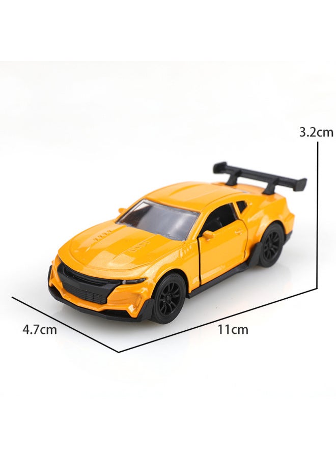 Bag 1:38 Retro Classic Classic Car Pickup Alloy Car Model Simulation Children's Toy Car Cross-border-Color:(bubble Bag) 1:38 Komai Yellow  - Image 1