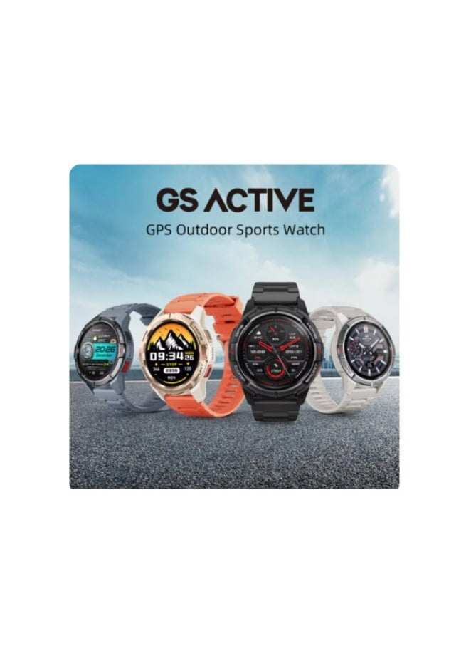 Mibro - GS Active Smartwatch 1.3 Inch AMOLED Display GPS Global Positioning System 10 Axis Motion Senor Seek Beats Seek Beats Exercise Algorithm 24-Hour Health Management Dual Strap (Gray) - Image 1