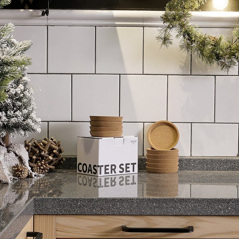Sweese Cork Coasters - 4 Inch Perfect for Most Kind of Mugs - Protect Your Table from a Liquid Ring - Set of 10 - Image 5