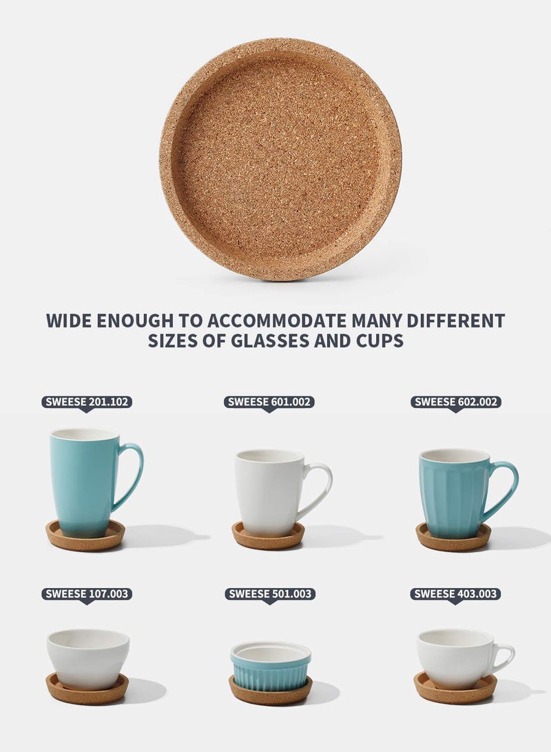 Sweese Cork Coasters - 4 Inch Perfect for Most Kind of Mugs - Protect Your Table from a Liquid Ring - Set of 10 - Image 4