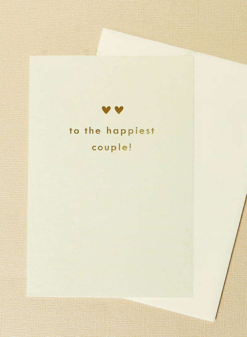 Pigment Happiest Couple Two Hearts Wedding Card