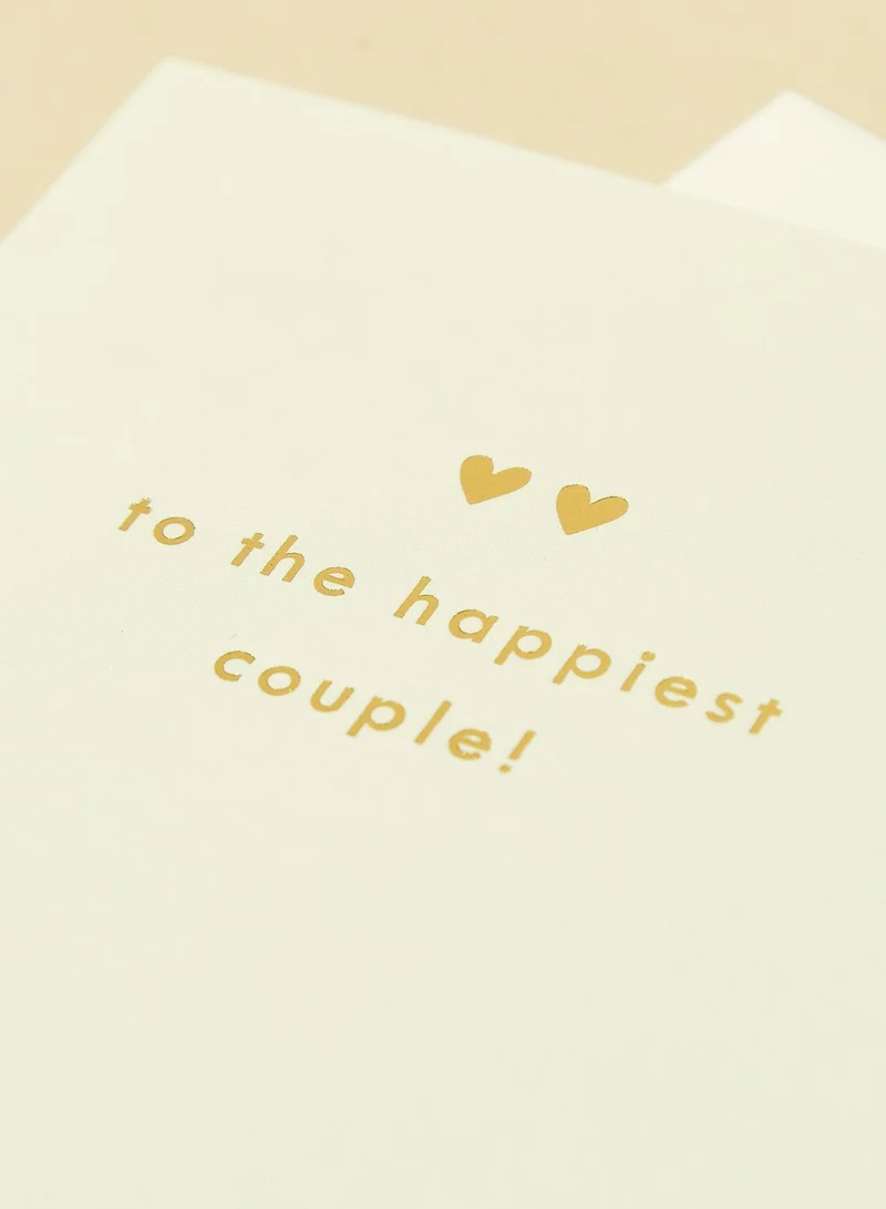 Pigment Happiest Couple Two Hearts Wedding Card