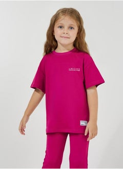 Styli Slogan Print Oversized T-Shirt & Flared Pants Set  - Image 3