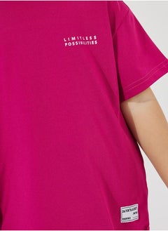 Styli Slogan Print Oversized T-Shirt & Flared Pants Set  - Image 4