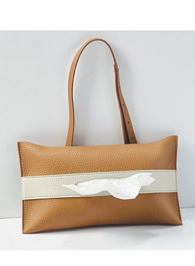 Generic Leather Car Tissue Holder (Brown)  - Image 3