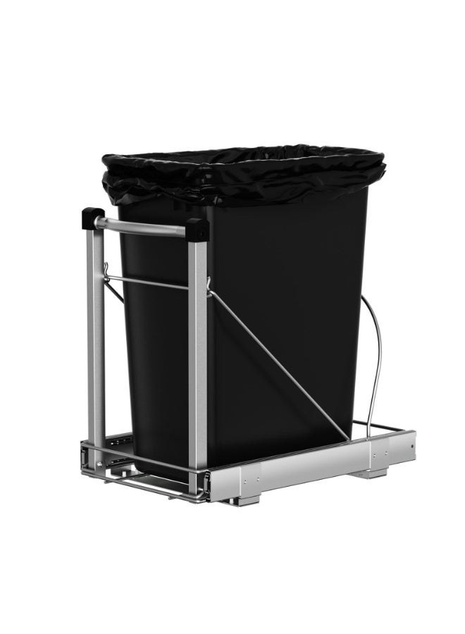 سحب القمامة يمكن الشريحة تحت مجلس الوزراء - مقبض فضي جريئ 41D × 28.5W × 41H سم غير متضمنة يمكن - Image 1