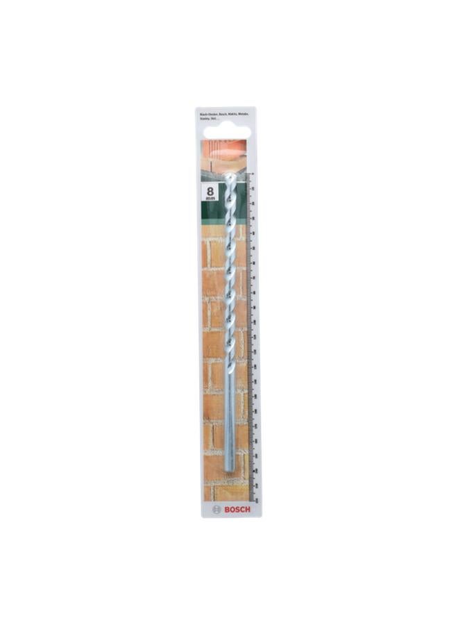BOSCH Impact-Resistant Tungsten Carbide Tip Masonry Drill Bit Silver 8 x 200mm JE2 609 255 435  - Image 1