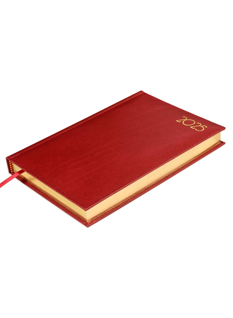 FIS FIS Golden A5 Diary 2025 (English) Maroon - FSDI26EG25MR  - Image 1