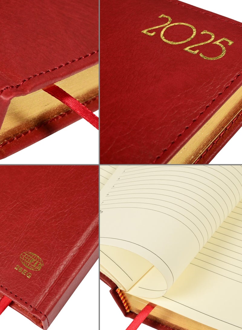 FIS FIS Golden A5 Diary 2025 (English) Maroon - FSDI26EG25MR  - Image 5