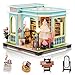 Foyucool DIY Miniature House Kit Tailor Shop 3D Wooden Puzzle Book Nook Kit with LED Light Miniature Building Craft for Adults Unique Bookshelf Decor Gift for Family and Friend - Image 3