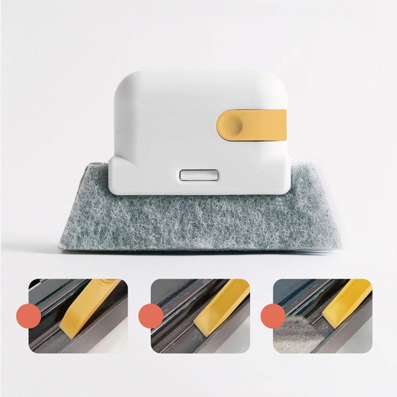 POPLEY 2-in-1 Window Slot and Track Cleaning Brush - Multifunctional Dust Remover for Window Slides, Gaps, and Sliding Doors, Double-Sided Net Cleaner with Dust Collector - Image 2