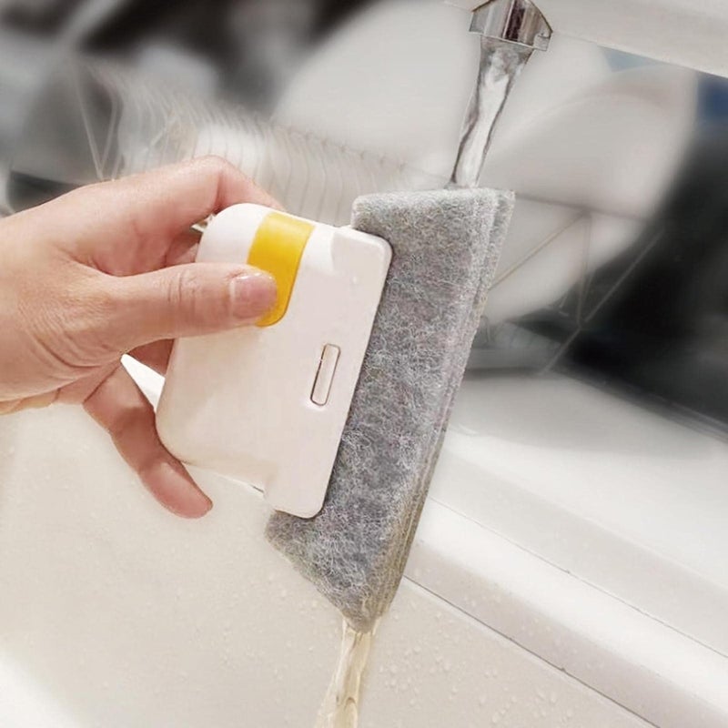 POPLEY 2-in-1 Window Slot and Track Cleaning Brush - Multifunctional Dust Remover for Window Slides, Gaps, and Sliding Doors, Double-Sided Net Cleaner with Dust Collector - Image 3