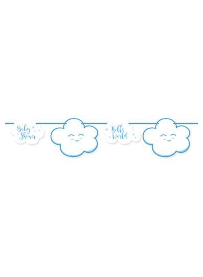 Folat Paper Banner Cloud Baby Shower Boy 4mtr