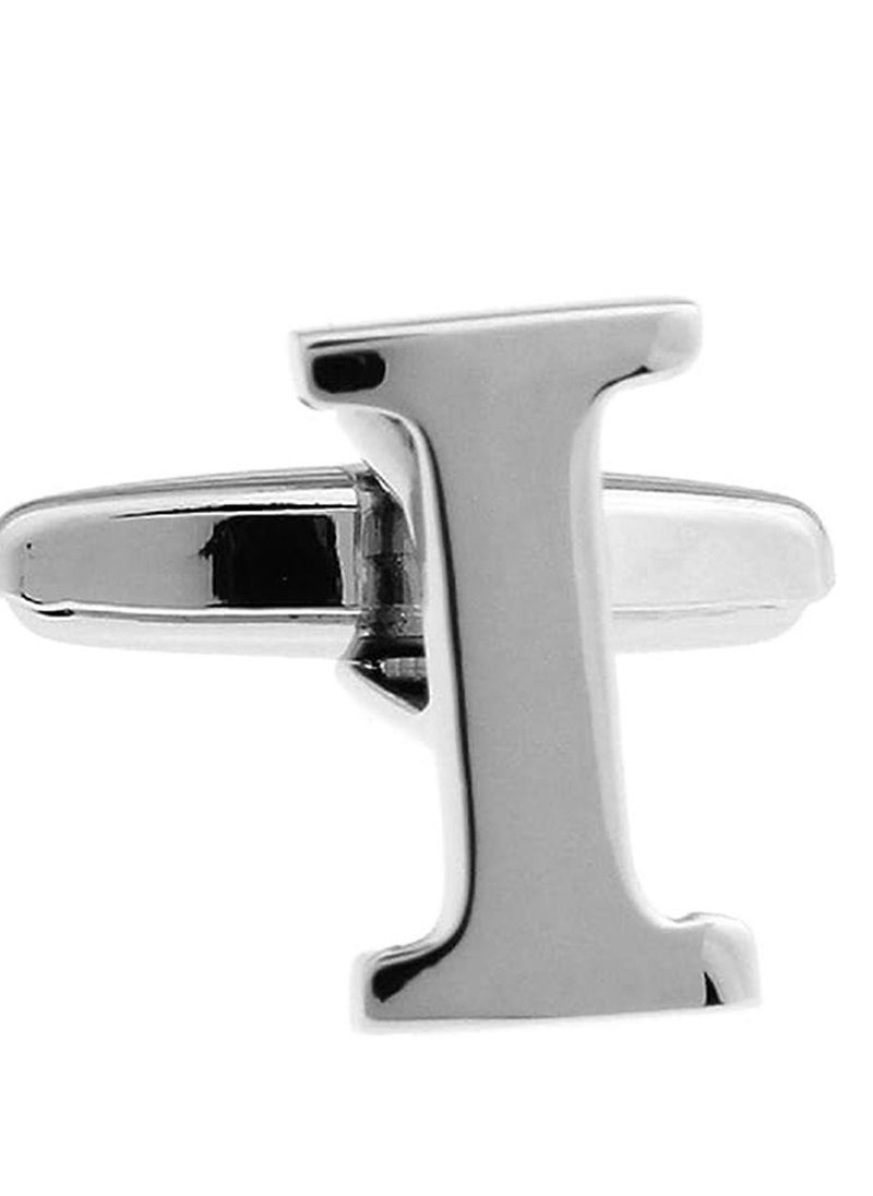 GROWSTEADY - Personalized Fashion English Letter I Shape Cufflinks Mens French Shirt Cufflinks For Wedding - Image 1
